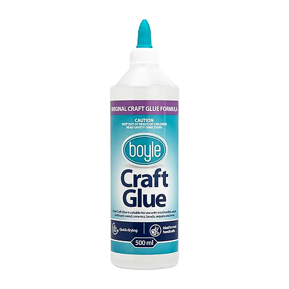 Boyle Clear Craft Glue Quick Drying Ideal For Crafts 500ml