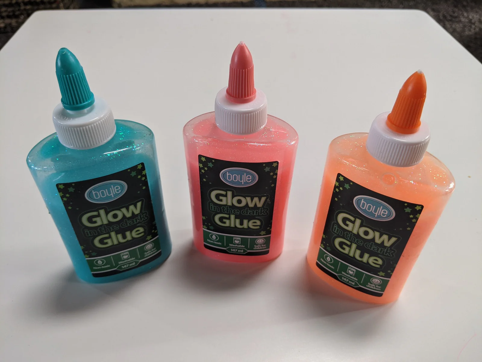 Boyle Glow In The Dark Sparkling Craft Glue Kids Safe 147ml - Image 2