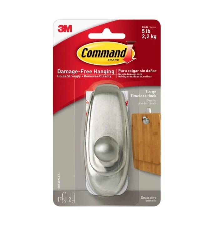 Command Large Timeless Hook Metal x 1 (17063-BN)