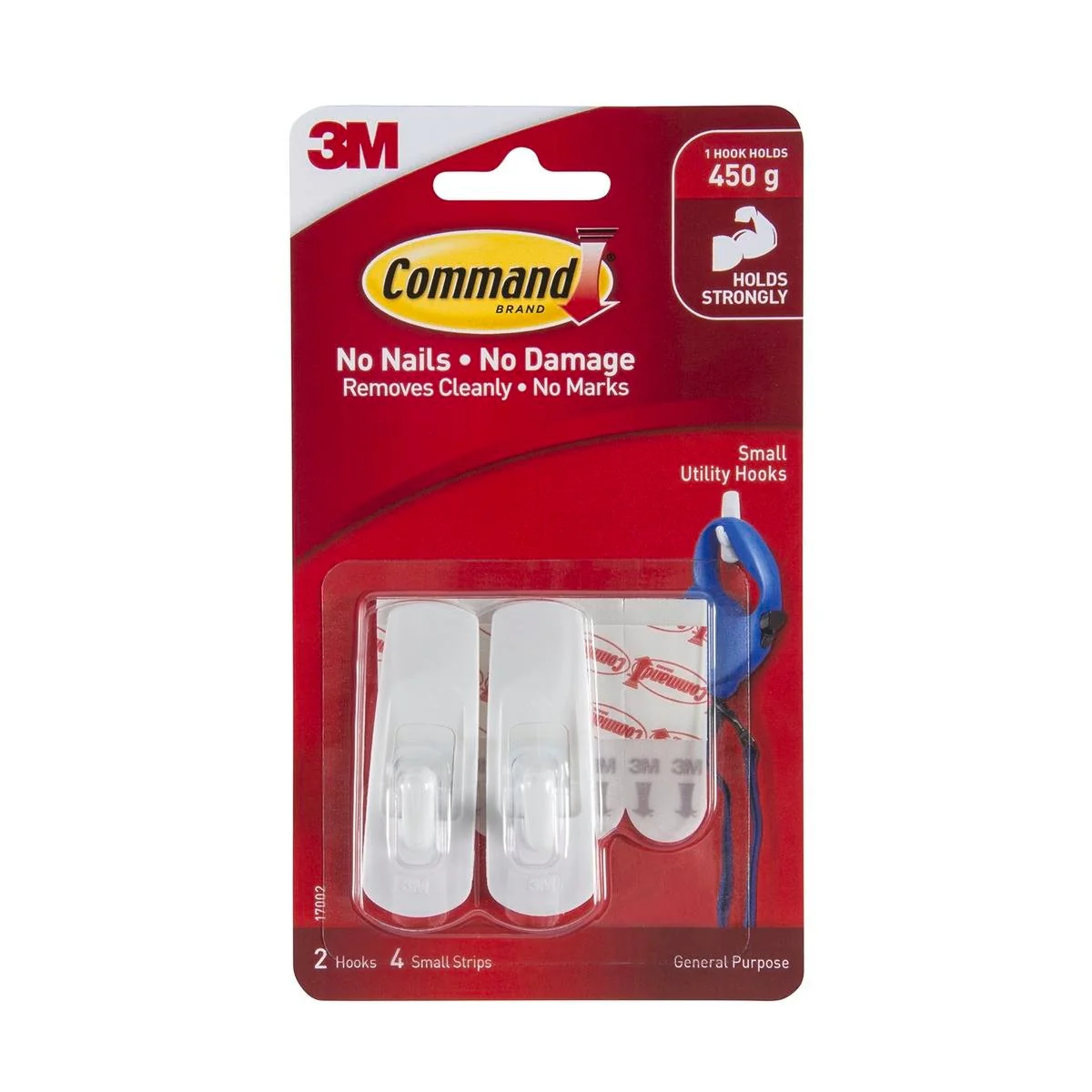 Command Small White Adhesive Hooks 2 Pack