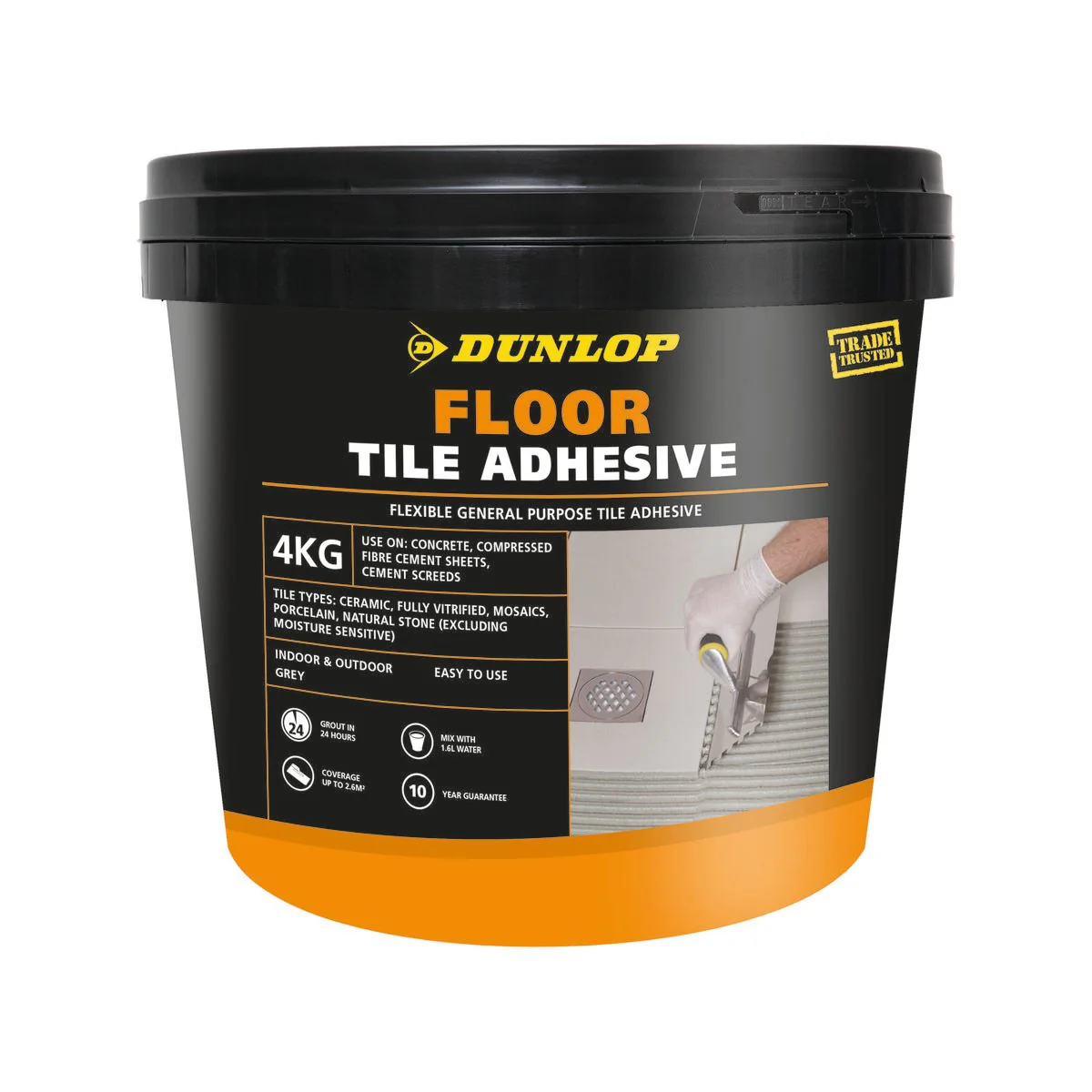 Dunlop Floor Tile Adhesive 4kg