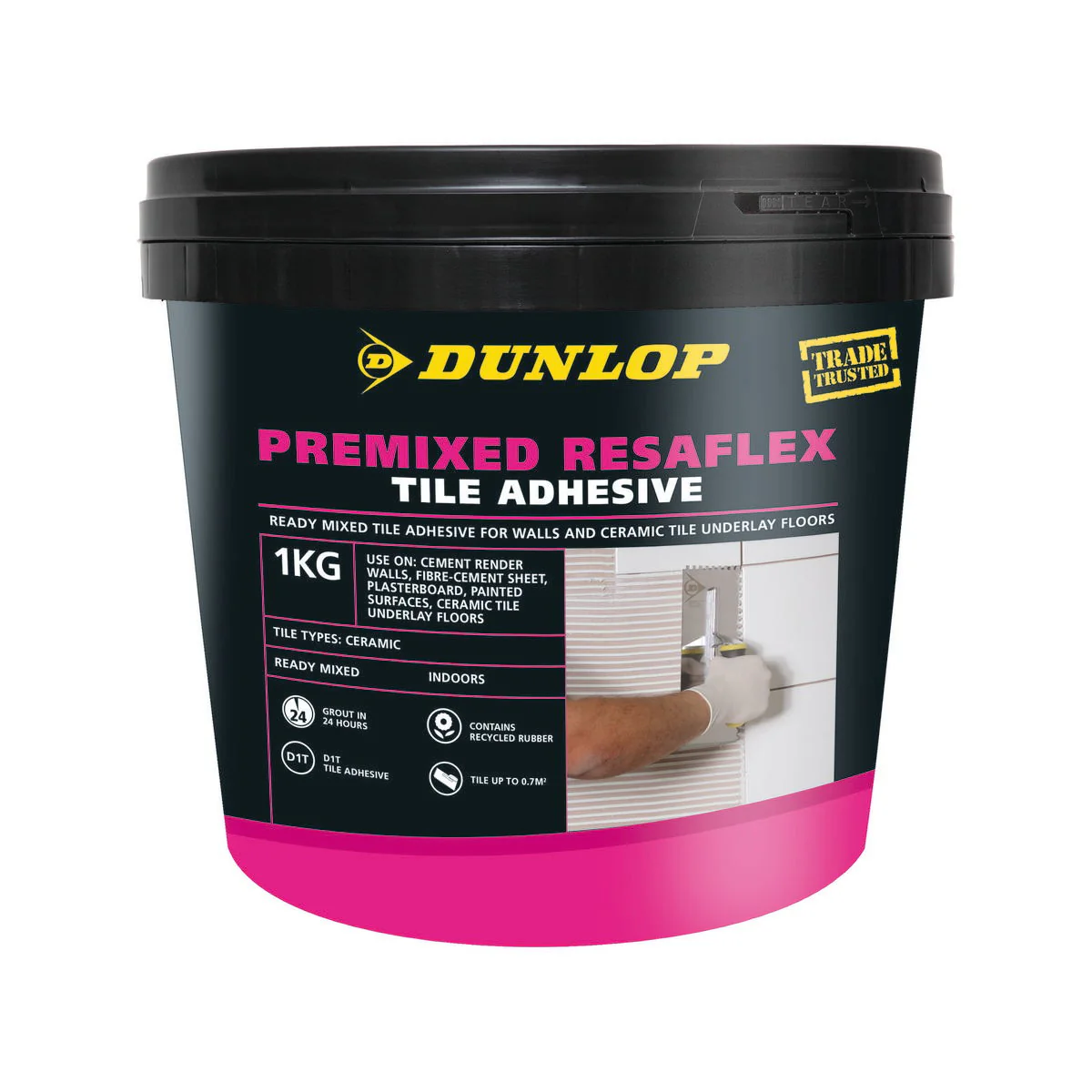 Dunlop Premixed Resaflex Tile Adhesive 1kg