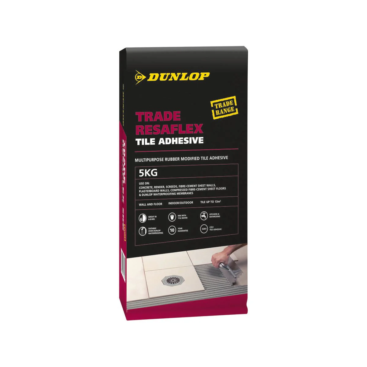 Dunlop Trade Resaflex Tile Adhesive 5kg