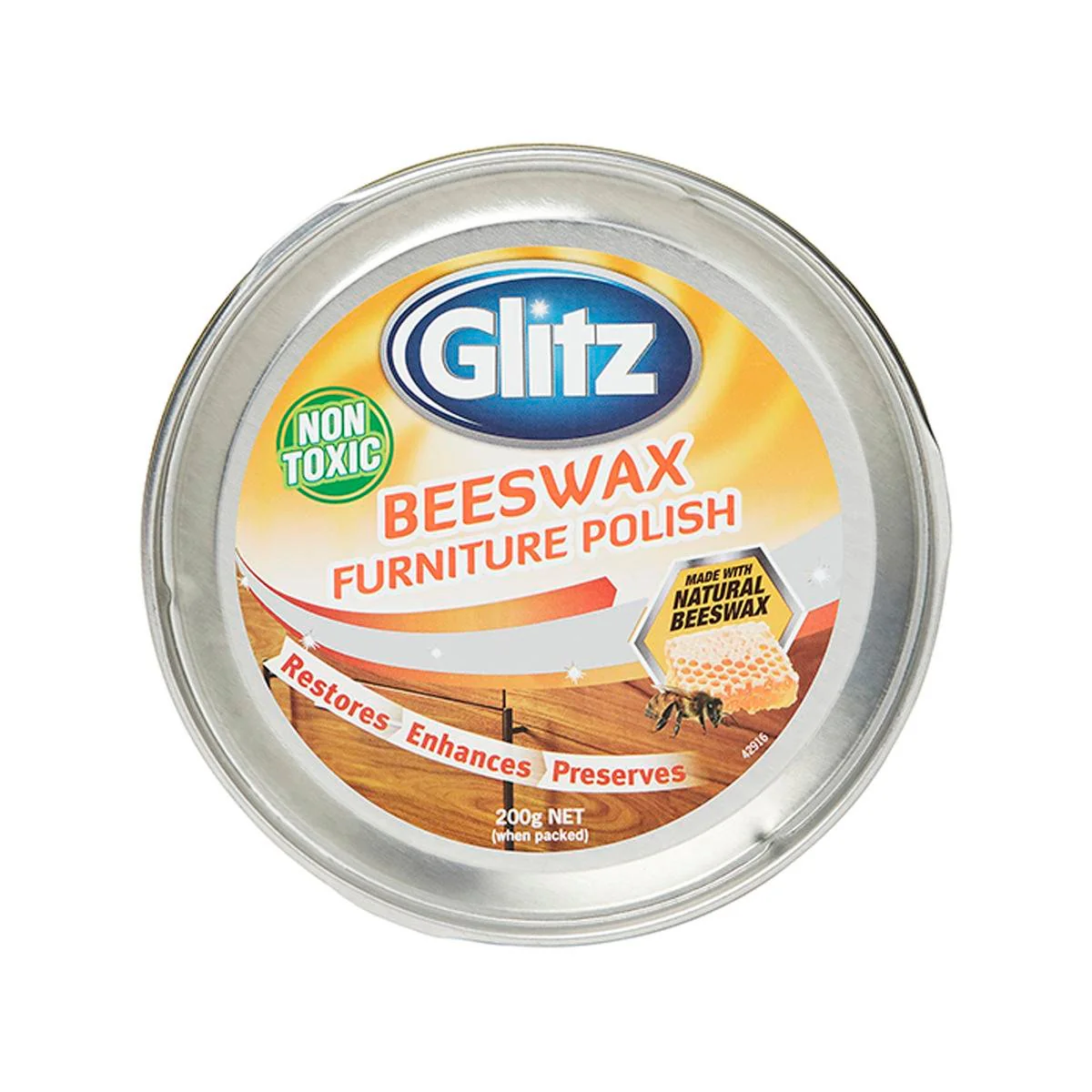 Glitz Beeswax Polish for Timber and Furniture Shine 200g