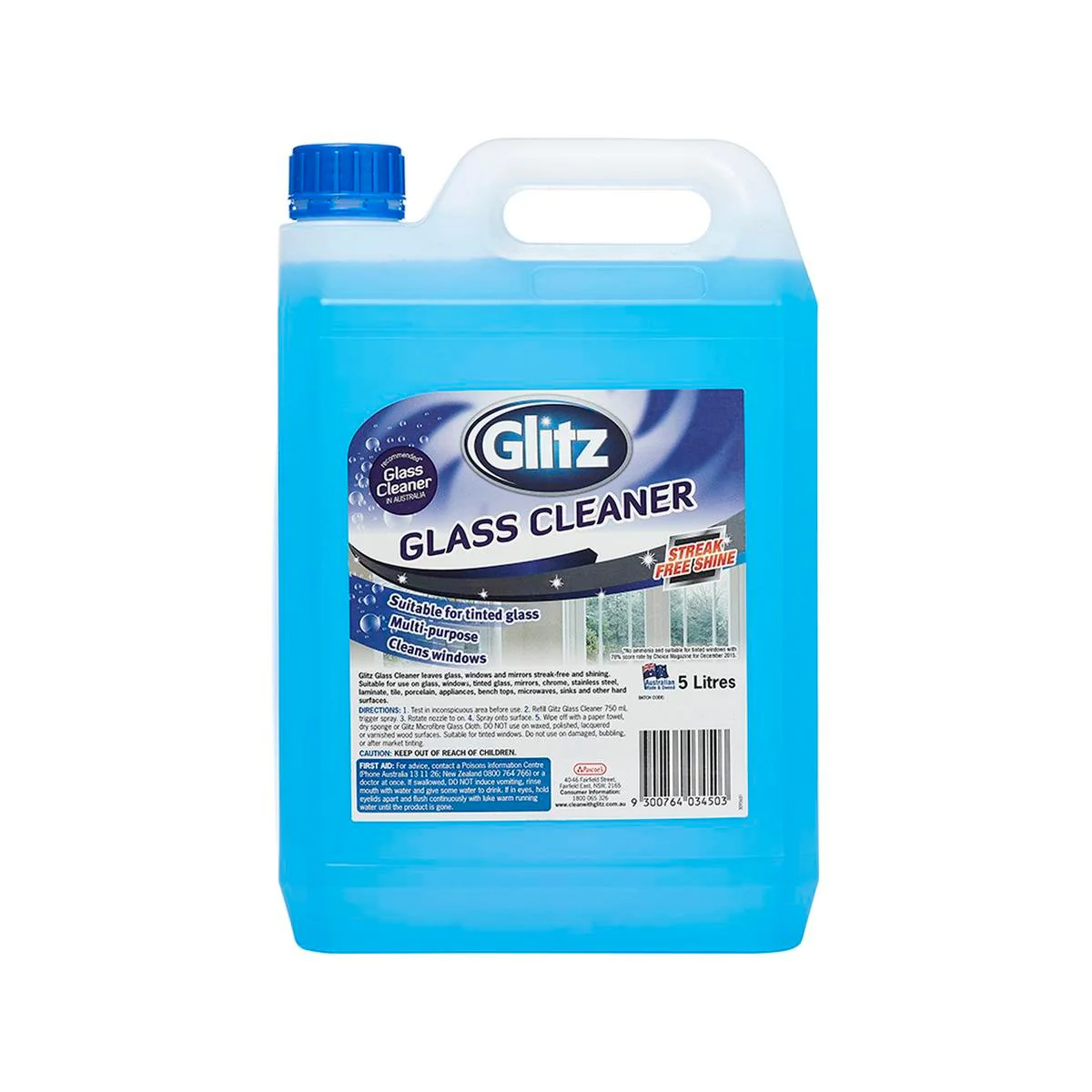 Glitz Glass Cleaner Streak Free Window Shine 5L