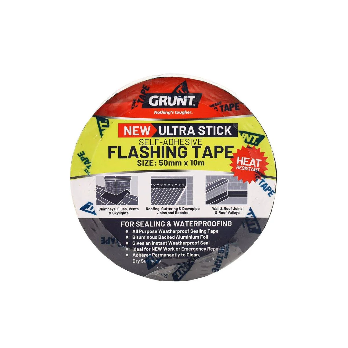 Grunt Flashing Tape for Roofs and Gutters 50mm x 10m