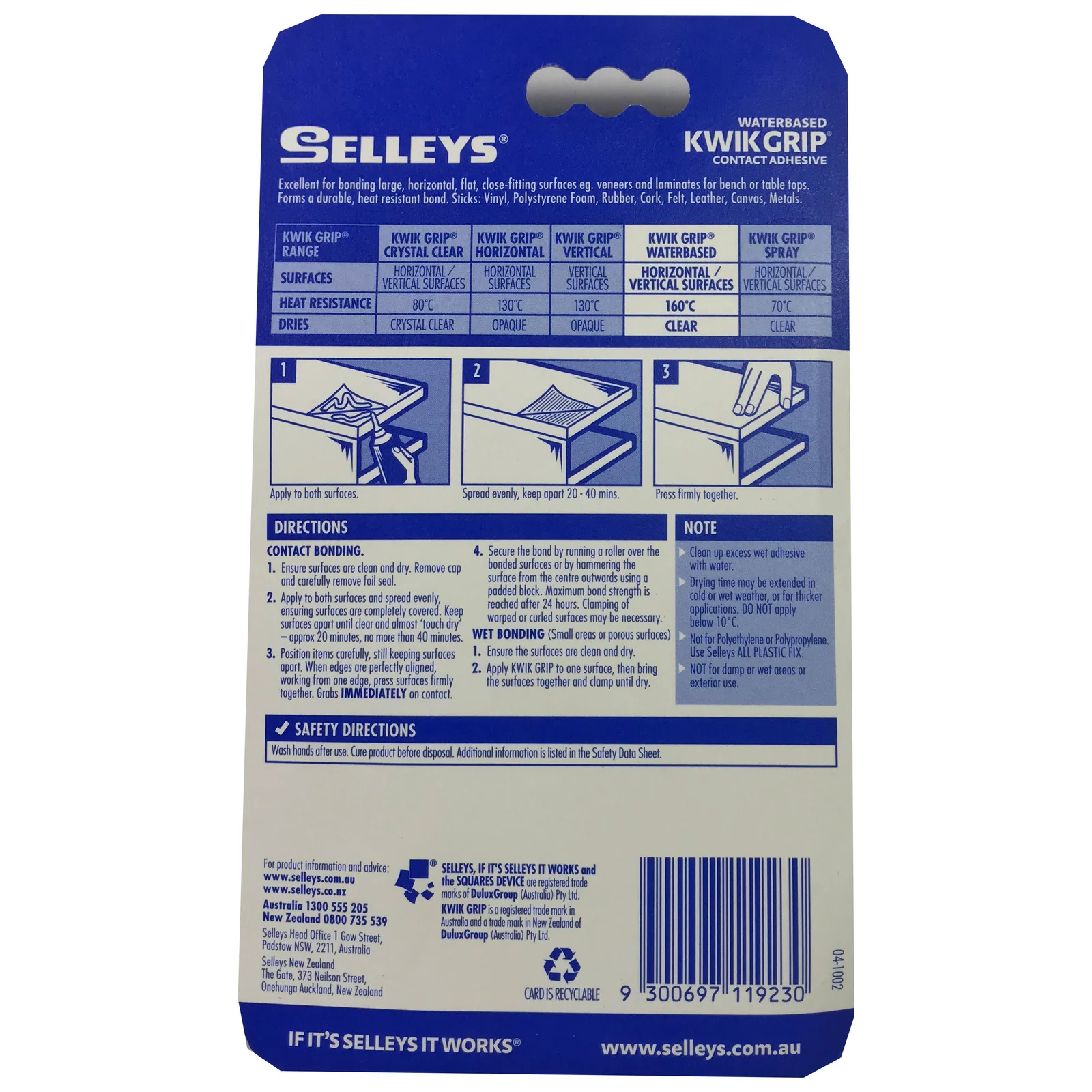 KwikGrip Water Based High Strength Multi-purpose Contact Adhesive Dries Clear 50ml - Image 2