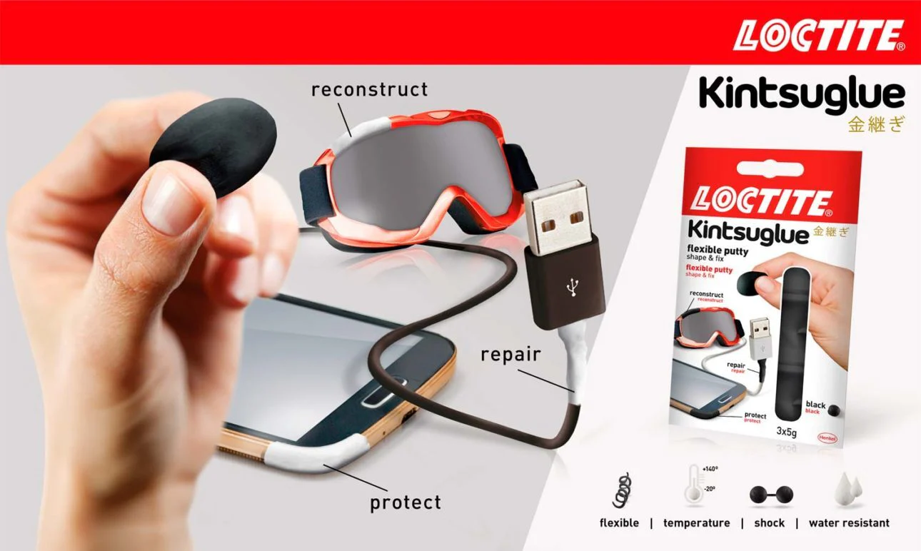 Loctite Kintsuglue Flexible Putty 3 x 5g [White] - Image 3
