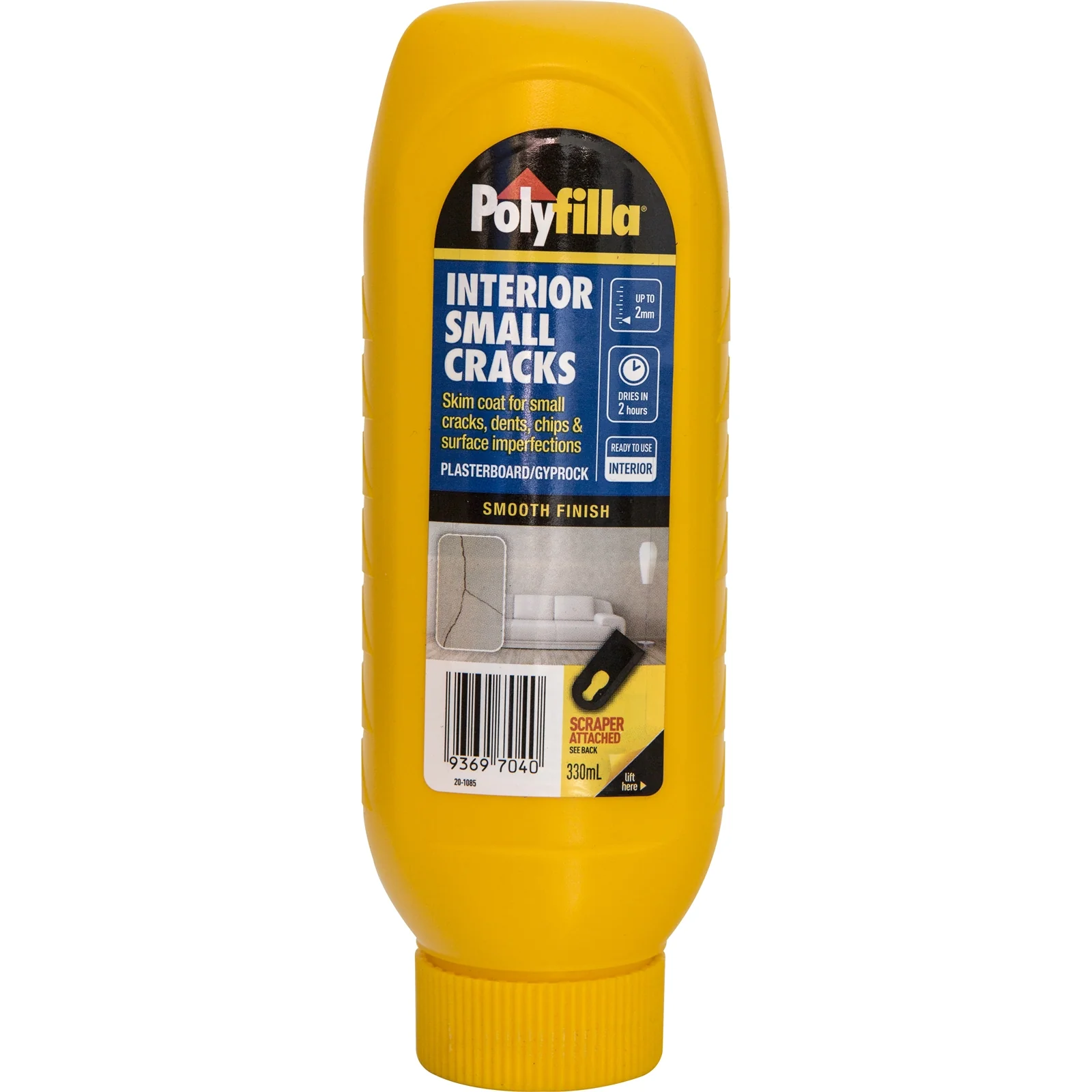 Polyfilla Interior Small Cracks 2mm Skim Coat Smooth Finish Interior 330ml