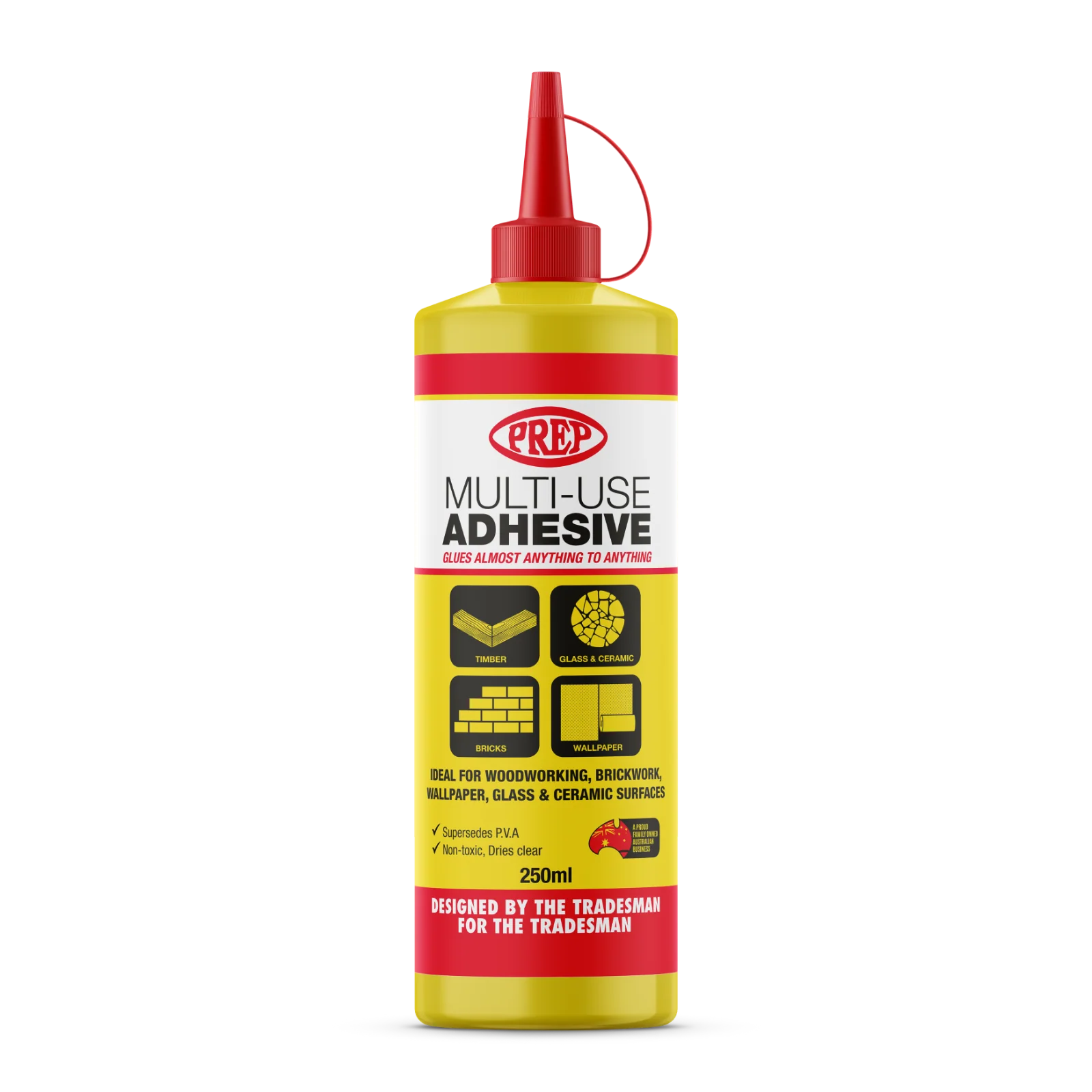 Prep Multi-Use Adhesive Superseeds PVA Non Toxic Dries Clear 250ml