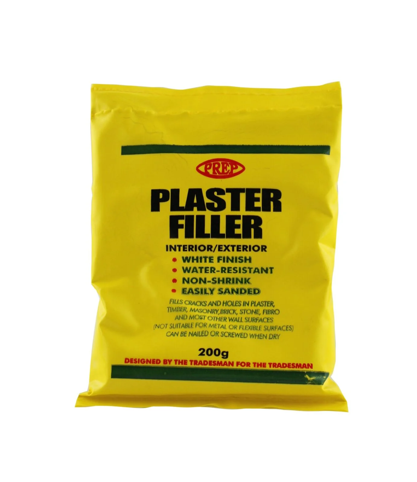 Prep Plaster Filler Interior Exterior White Finish Non-Shrink 200g