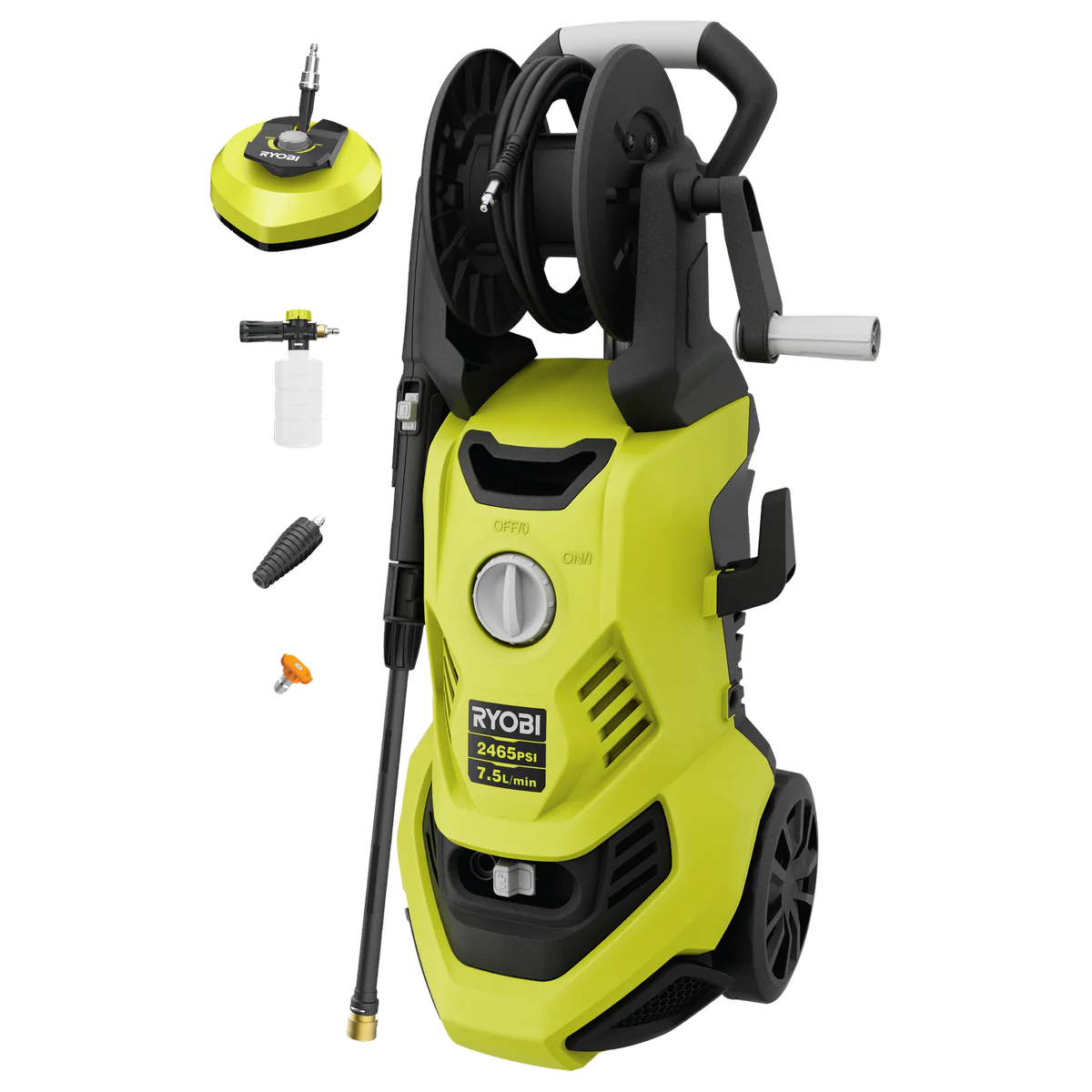 Ryobi High Pressure Washer 2465 PSI for Dirt & Grime Removal