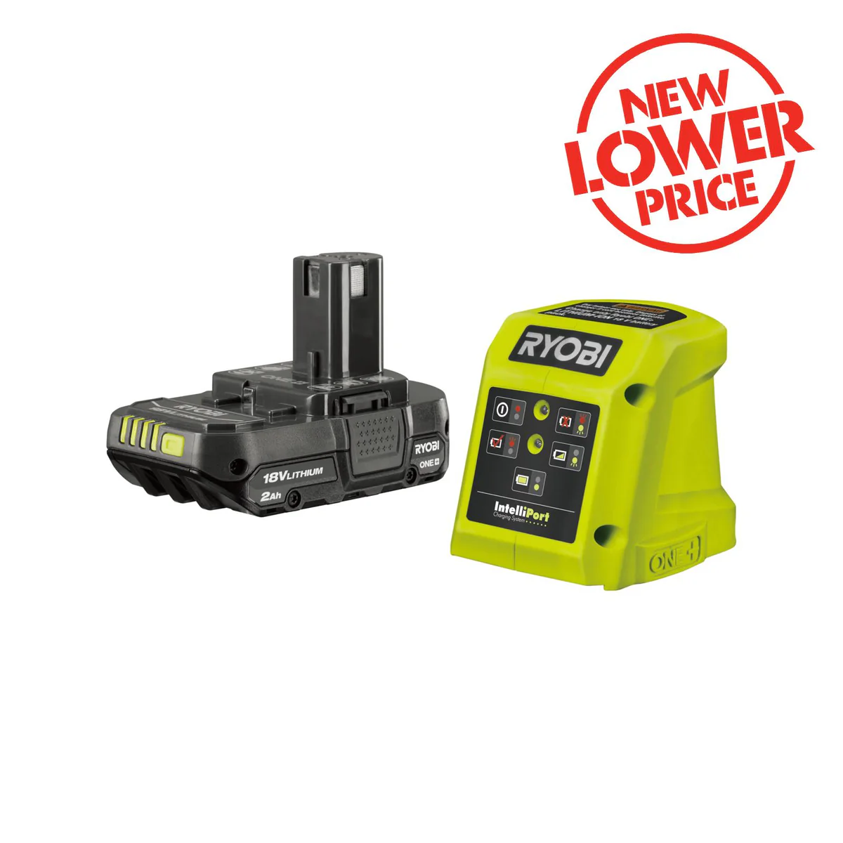 Ryobi ONE+ 18V Battery and Charger Kit 2.0Ah R18SK32