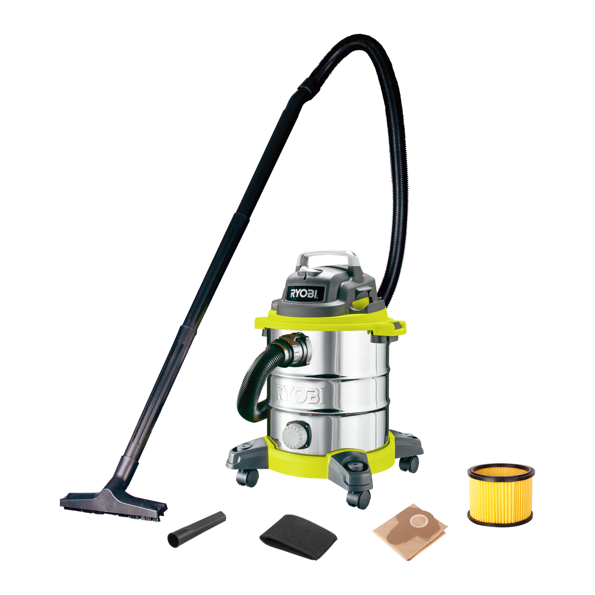 Ryobi Wet & Dry Vacuum 20L 1250W for Jobsite Cleanup
