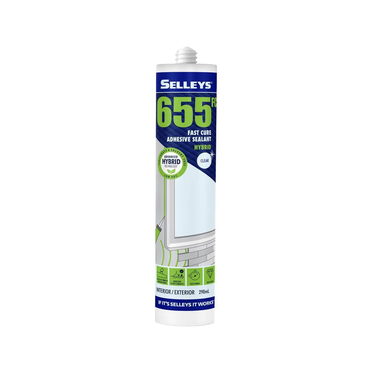 Selleys 655FC: The Unbeatable Clear Sealant & Adhesive Ultra-Strong Instant Grab, Wet-Surface Compatible, and Fast-Curing