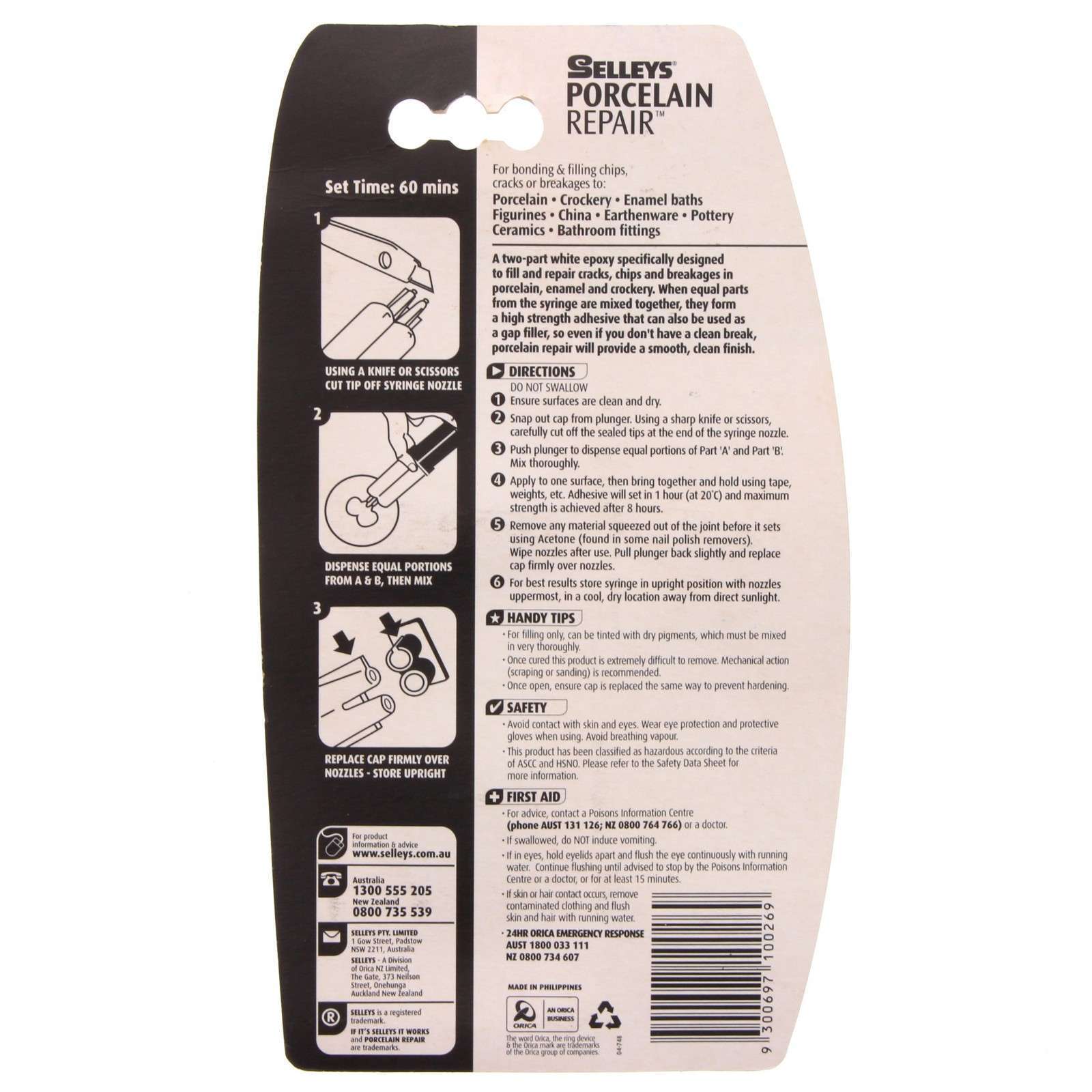 Selleys PorcelainFix Repair Dries White 30g - Image 2