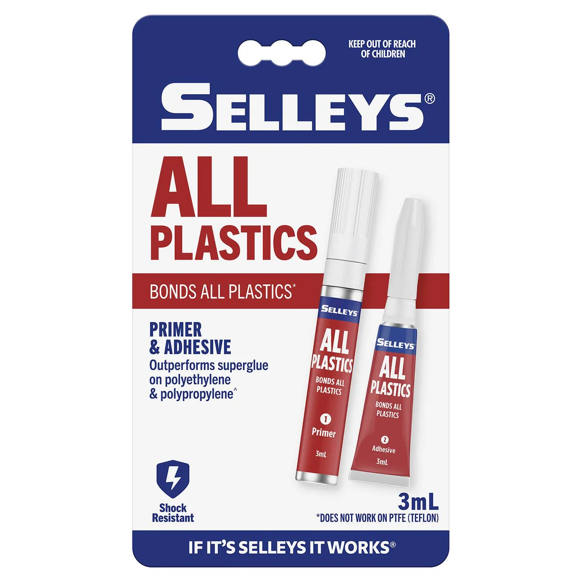 Selleys Power Grip All Plastics Super Glue Shock Resistant 3ml