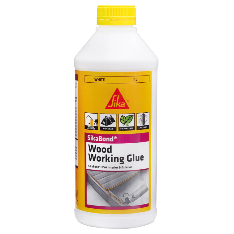 SikaBond PVA Wooworking Glue Interior & Exterior Bottle 1L
