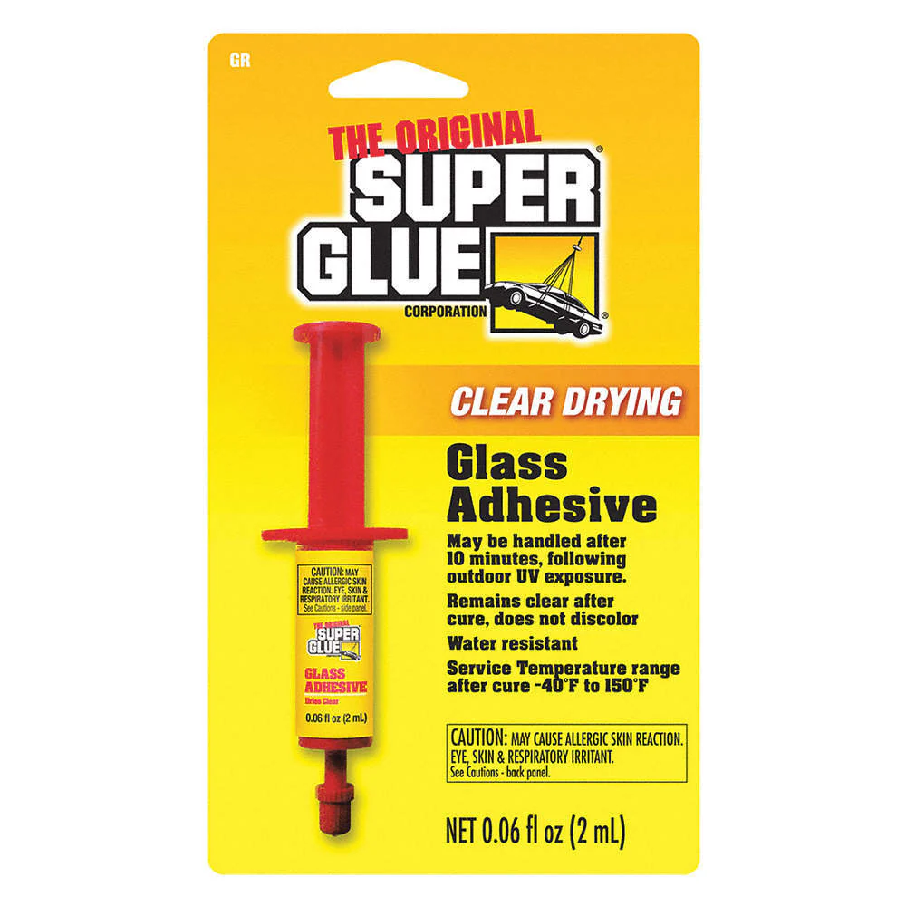 The Original Super Glue Clear Drying Glass Adhesive Water Resistant 2ml